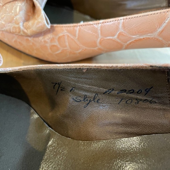 Vintage Andrew Geller  Peach Croc Pumps 7.5A - Picture 5 of 8